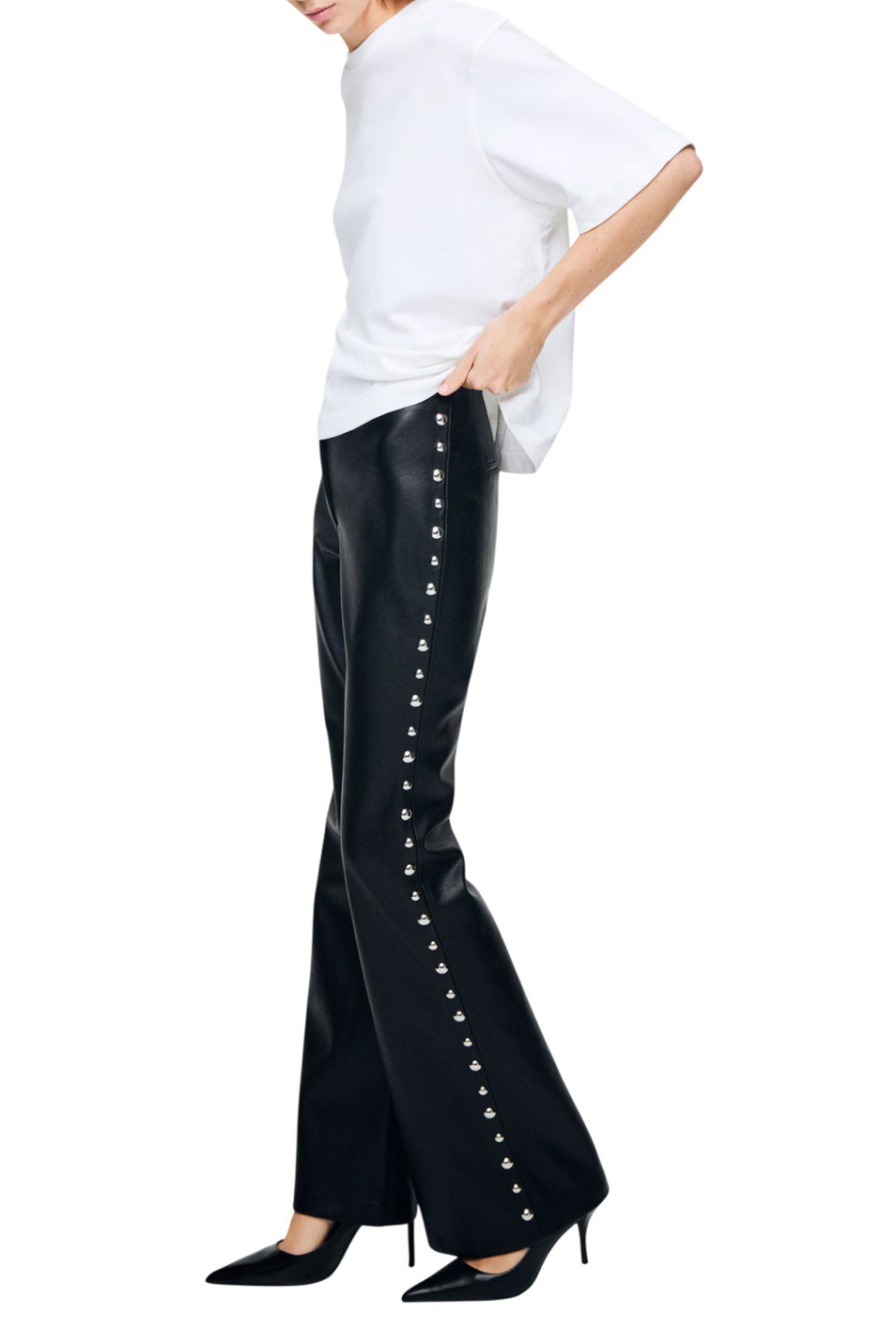 Женский Mango Брюки ARES из искусственной кожи (цвет ), артикул 17089109 | Фото 2