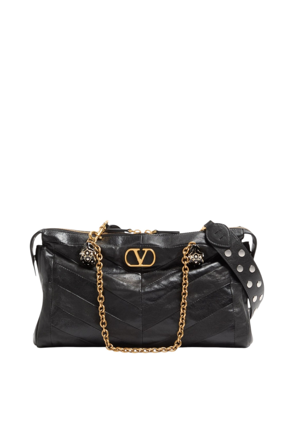 Сумка Panthea из натуральной кожи|Основной цвет:Черный Женский Valentino Сумка Panthea из натуральной кожи (цвет ), артикул 9W2B0S70UYF | Фото 1