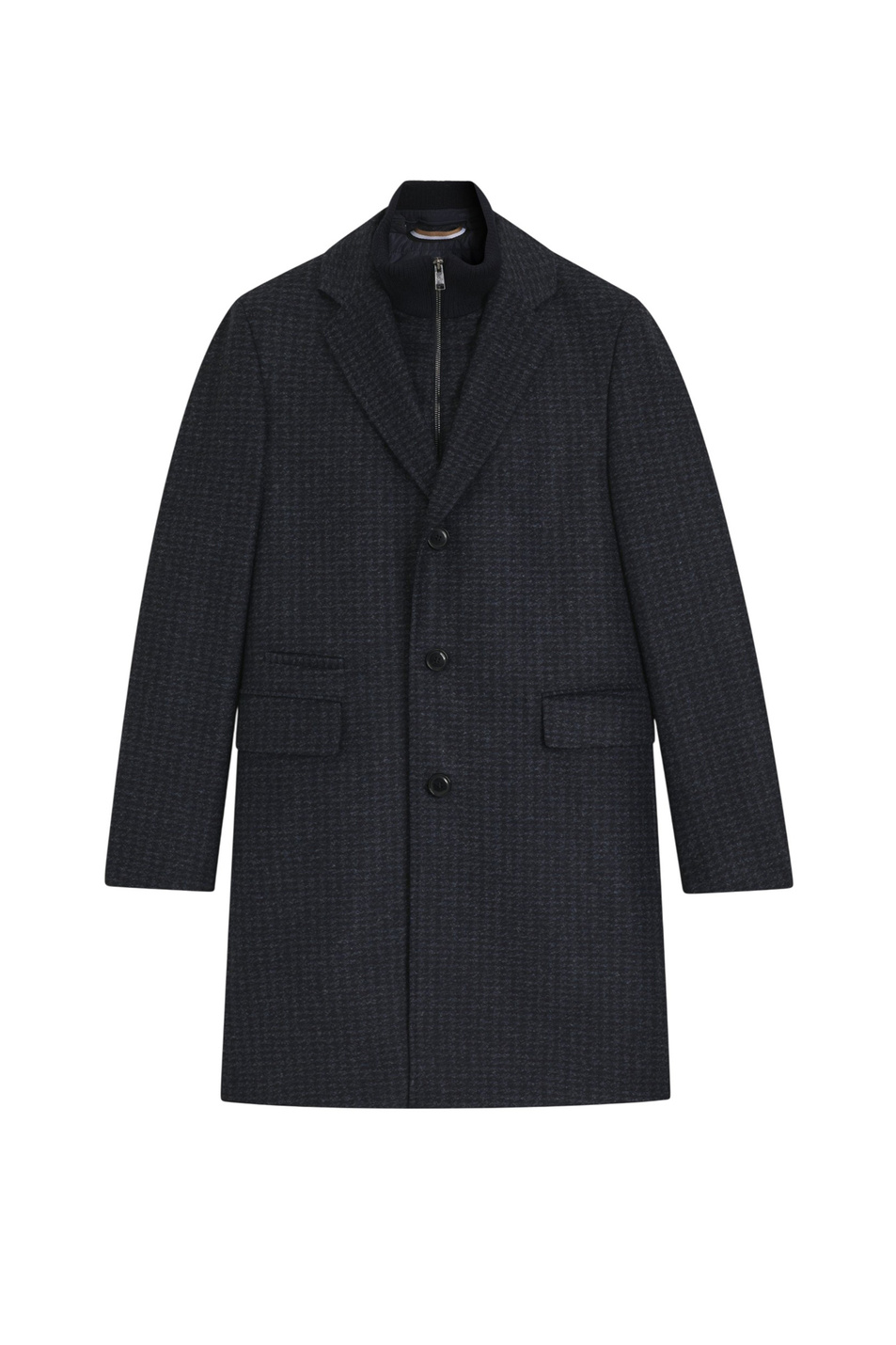 Полупальто Hyde со съемным воротником|Основной цвет:Синий Мужской BOSS Полупальто Hyde со съемным воротником (цвет ), артикул 50551612 | Фото 1