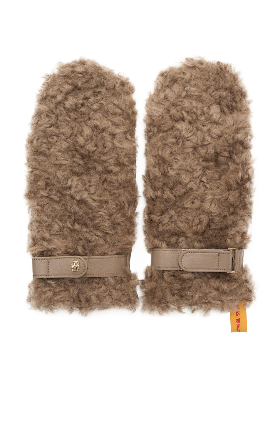 Варежки из натуралньой кожи|Основной цвет:Коричневый Женский BOSS Варежки из натуралньой кожи (цвет ), артикул 50552394 | Фото 1