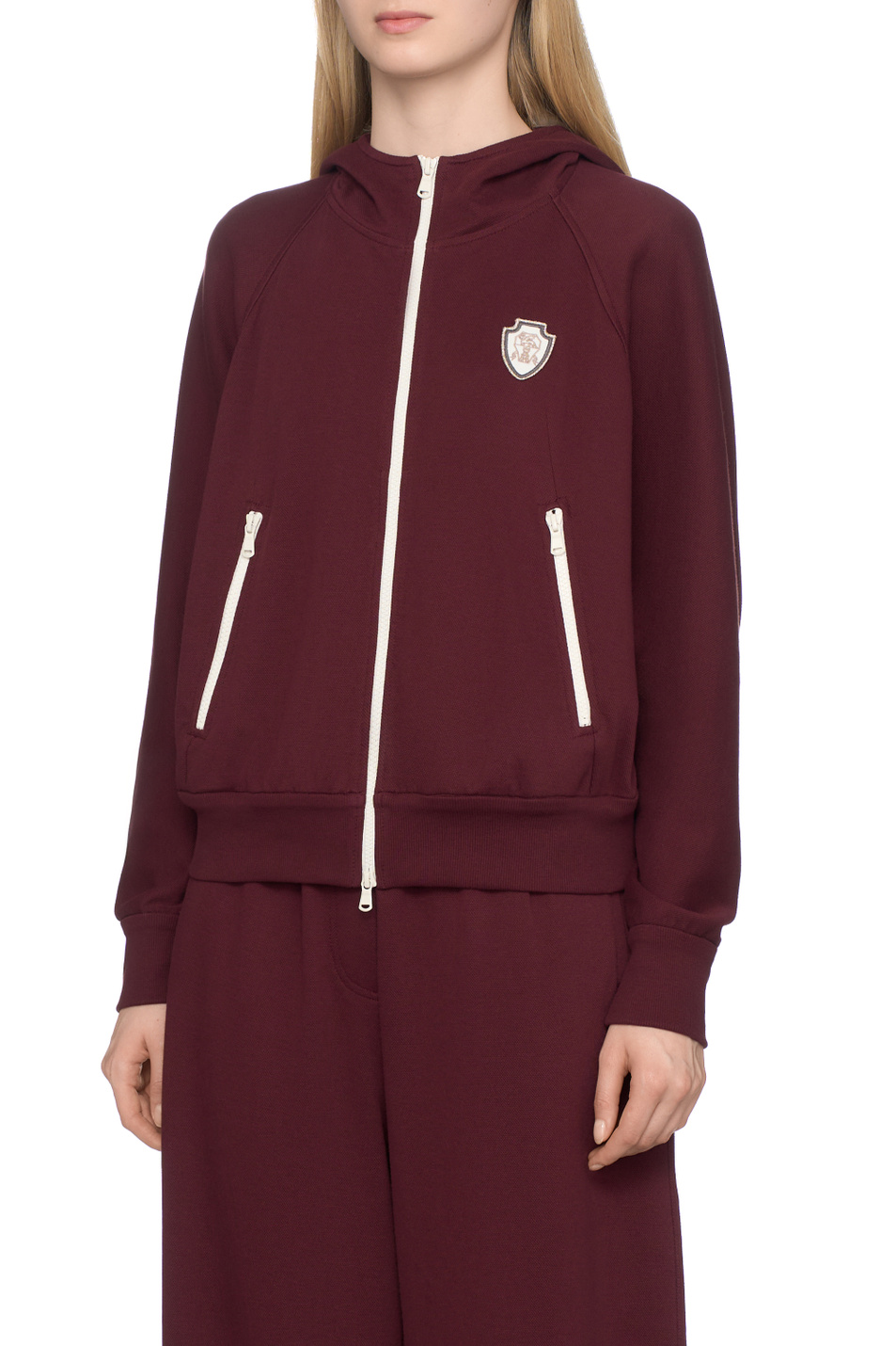 Женский Brunello Cucinelli Толстовка с логотипом (цвет ), артикул MG927VD106 | Фото 4