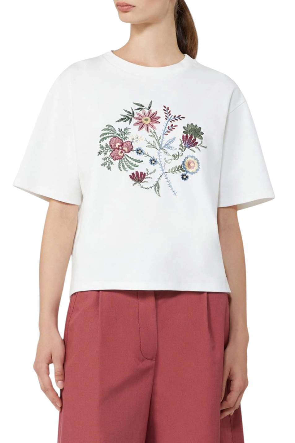 Женский Weekend Max Mara Футболка SABATO с вышивкой (цвет ), артикул 2615941112 | Фото 3