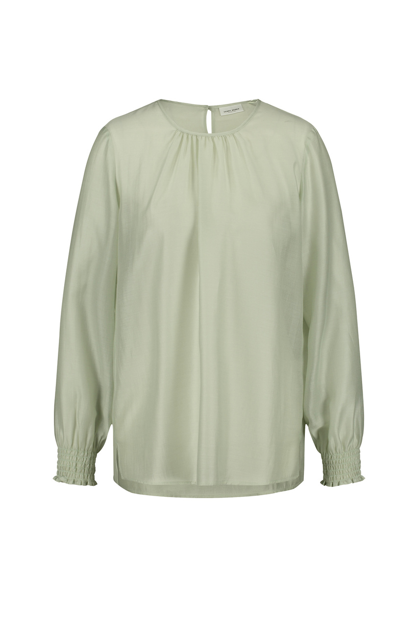 Блузка с круглым вырезом|Основной цвет:Мятный|Артикул:360018-31410 | Фото 1