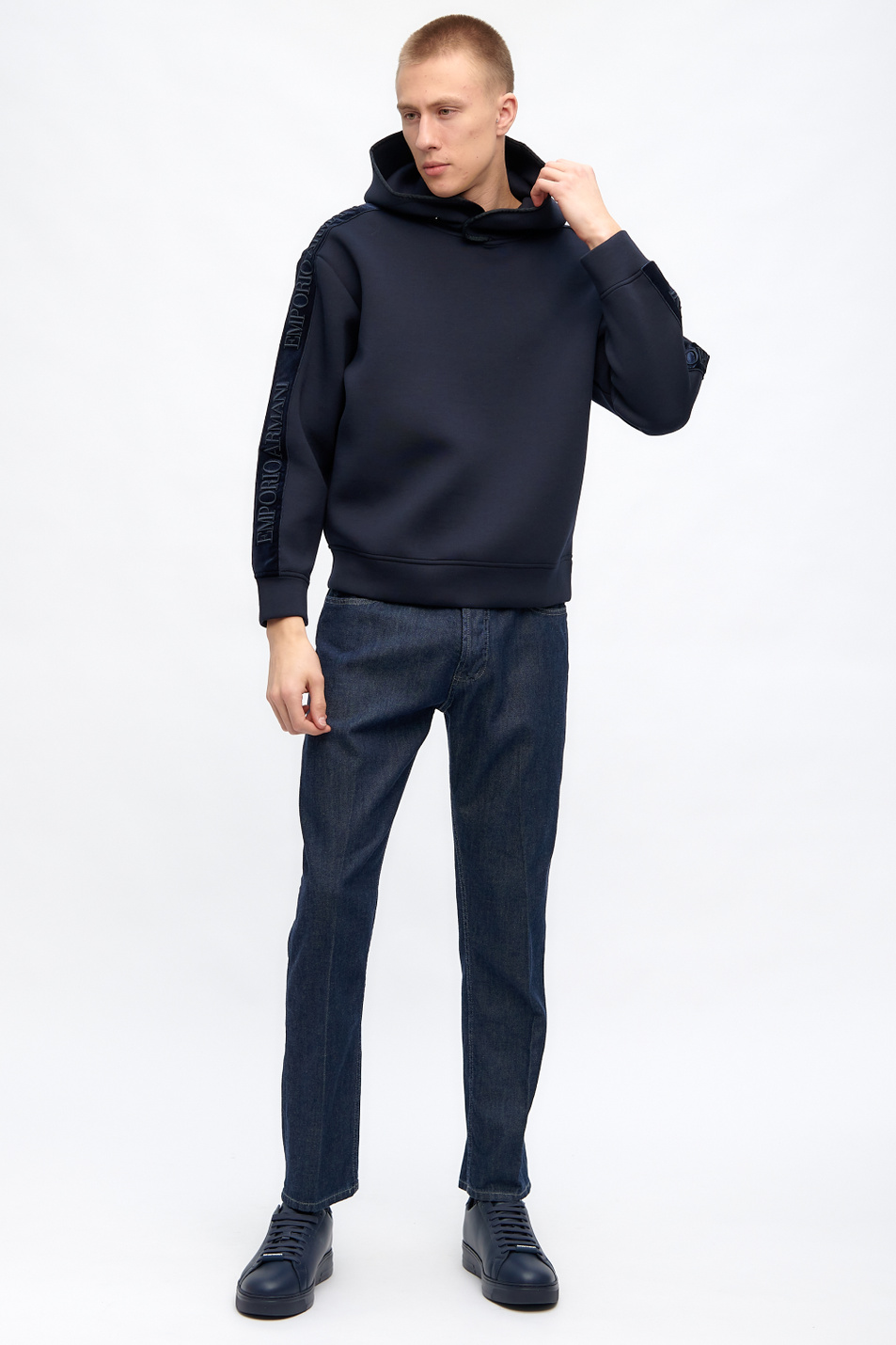 Мужской Emporio Armani Толстовка с логотипированной лентой на рукавах (цвет ), артикул 6H1M84-1JDSZ | Фото 2