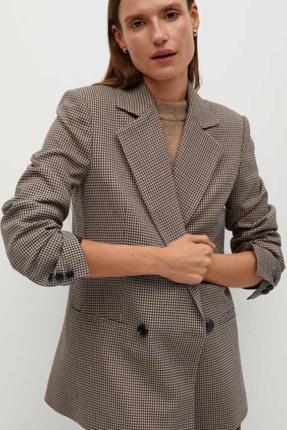 Пиджак CHARLOTT в клетку|Основной цвет:Коричневый Женский Mango Пиджак CHARLOTT в клетку (цвет ), артикул 87050564 | Фото 5