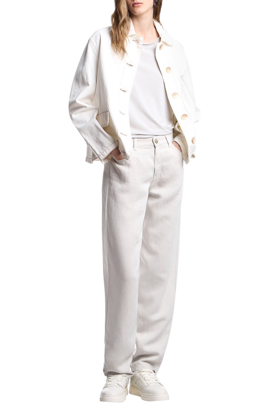 Женский Emporio Armani Джинсы из хлопка (цвет ), артикул EW001502-AF14857 | Фото 2