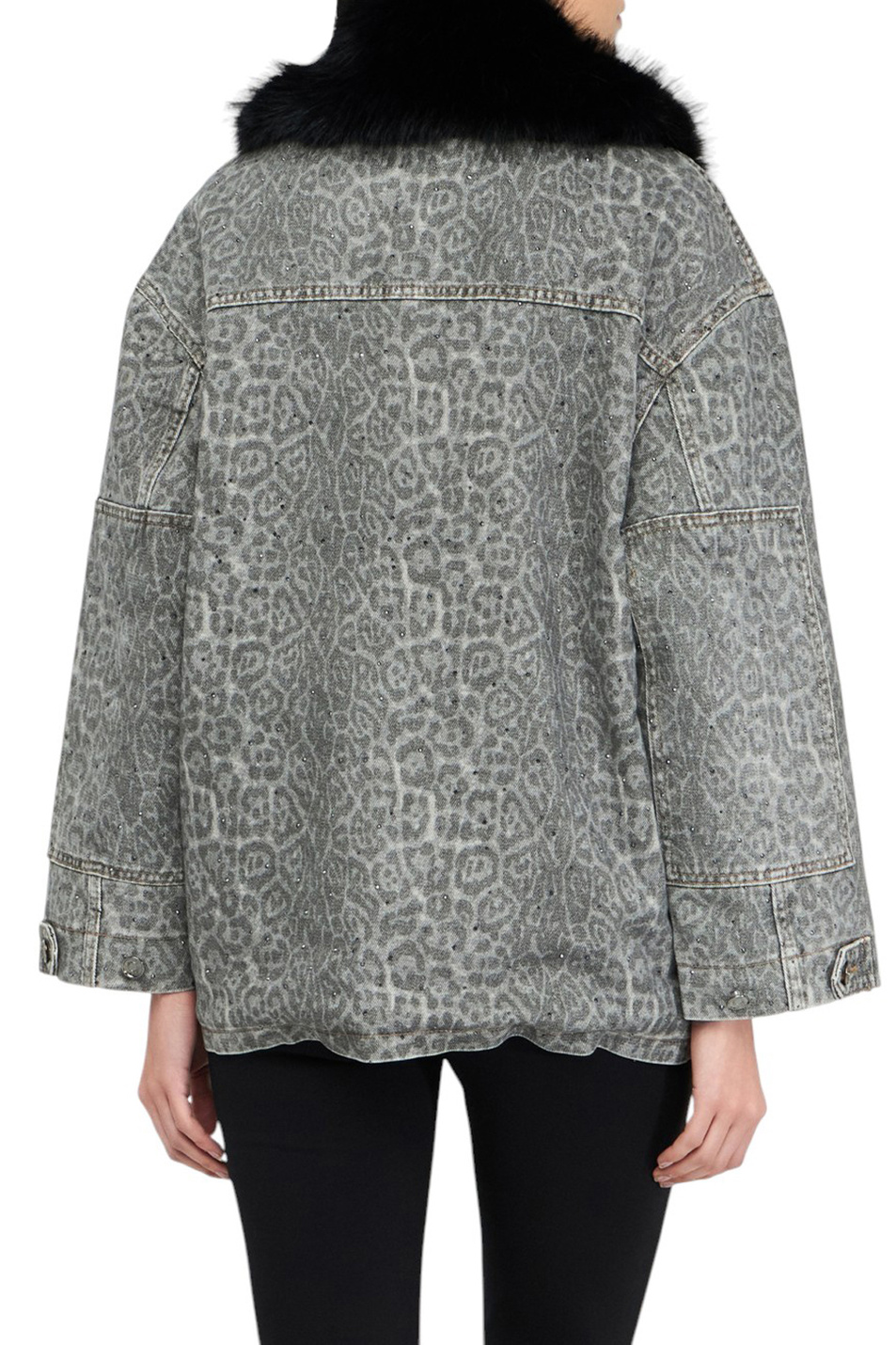 Куртка с воротником из искусственного меха|Основной цвет:Серый Женский Liu Jo Куртка с воротником из искусственного меха (цвет ), артикул MF5331T160A | Фото 5