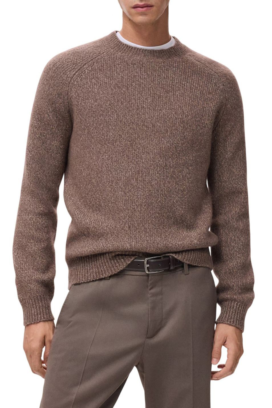 Мужской Mango Man Джемпер CRIS однотонный (цвет ), артикул 17007908 | Фото 3