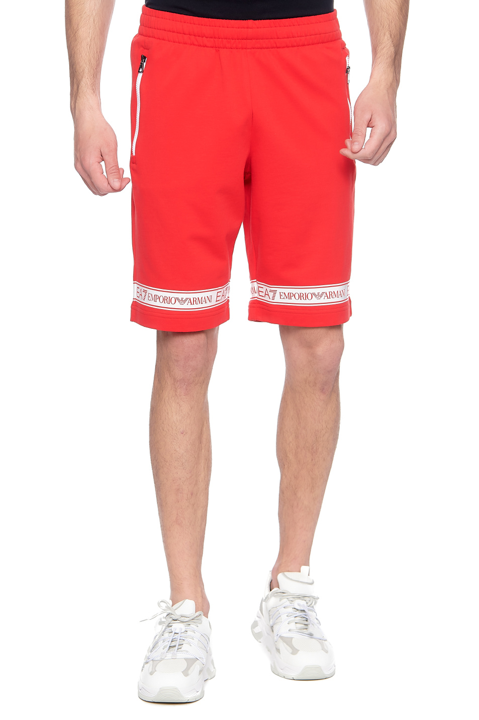 EA7 Спортивные шорты из хлопкового джерси с логотипом (цвет ), артикул 3KPS56-PJ05Z | Фото 1