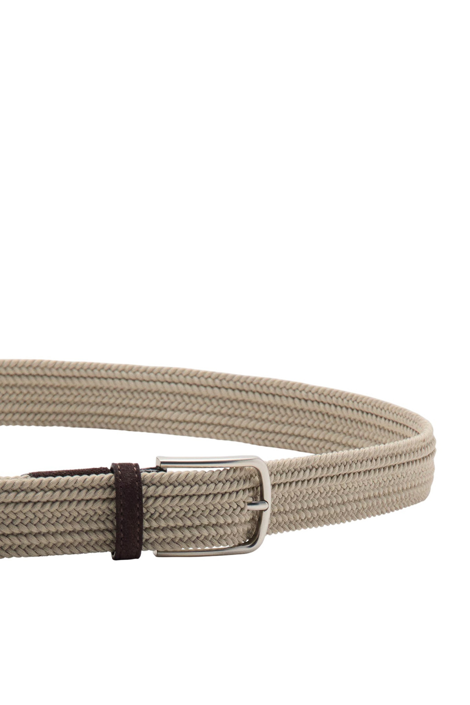 Ремень ELASTIC плетеный|Основной цвет:Бежевый Мужской Mango Man Ремень ELASTIC плетеный (цвет ), артикул 27061244 | Фото 3