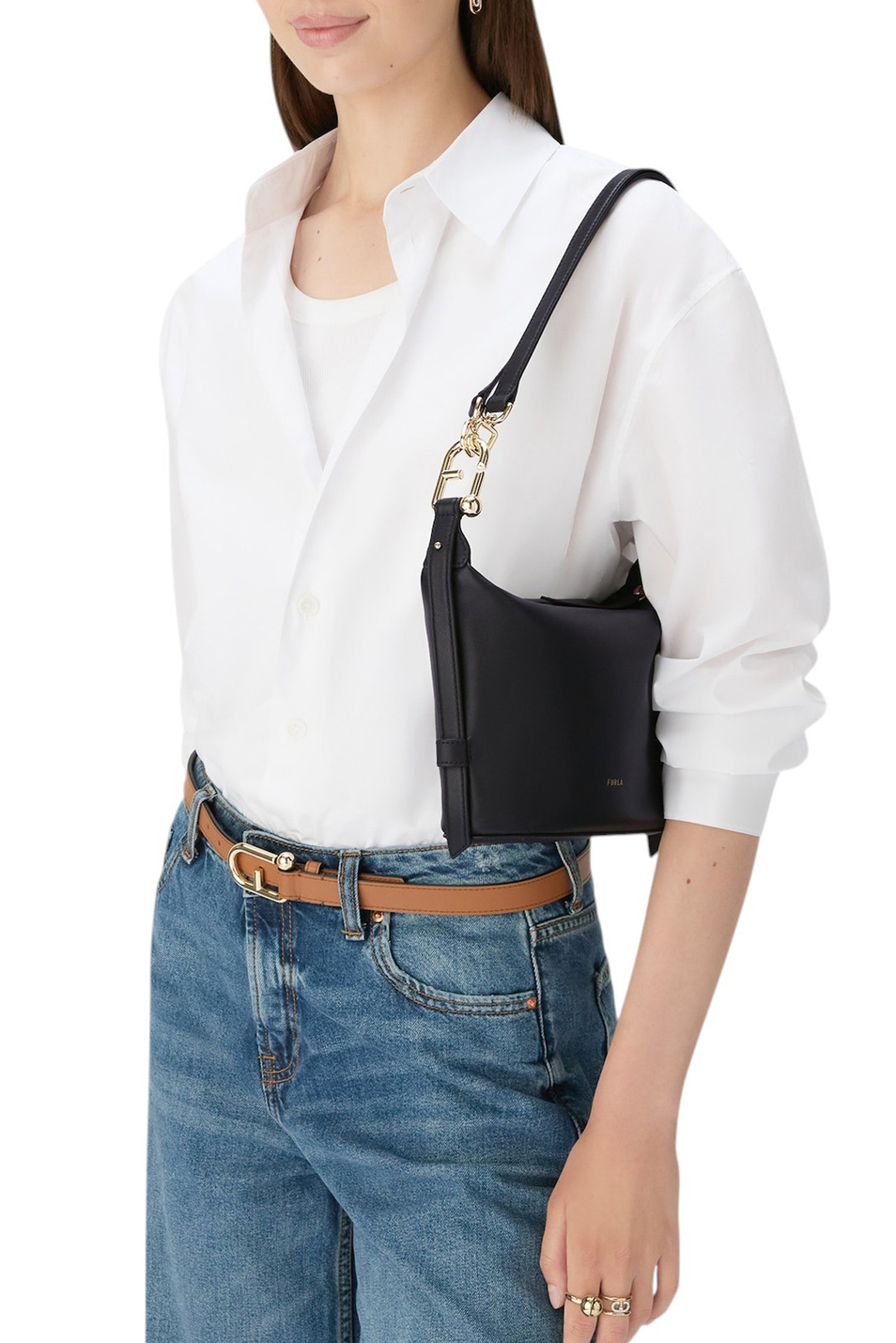 Женский Furla Сумка NUVOLA MINI с фирменной фурниторой (цвет ), артикул WE00846-BX2045 | Фото 5