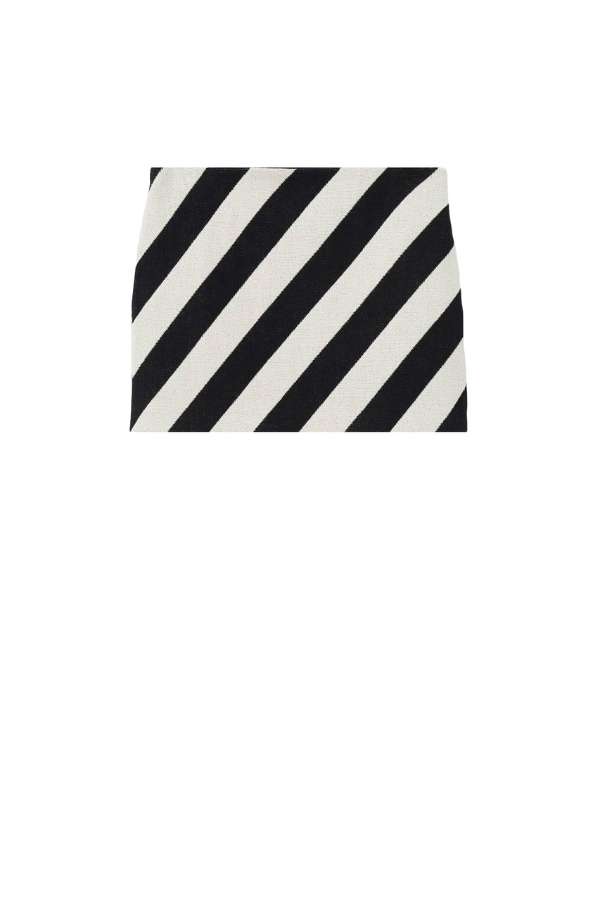 Мини-юбка LINE в полоску|Основной цвет:Черный|Артикул:27024037 | Фото 1