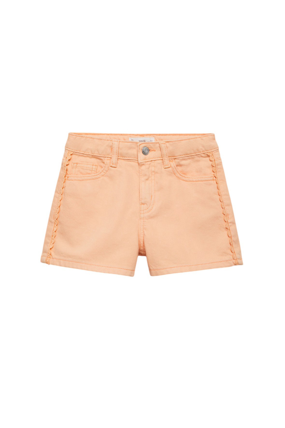 Девочкам Mango Kids Шорты джинсовые LACE (цвет ), артикул 87098272 | Фото 1
