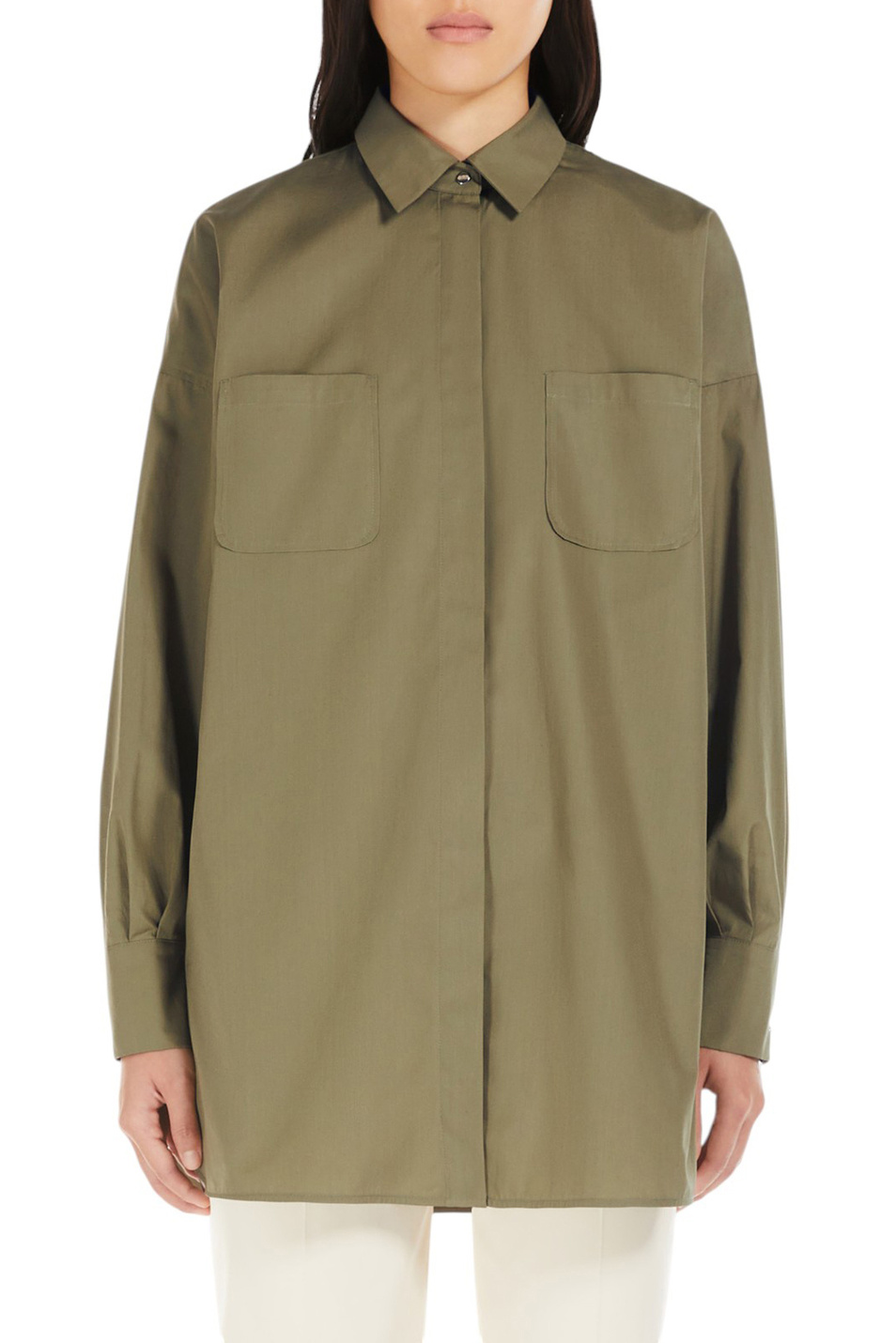 Женский Max Mara Рубашка ODINO из хлопка (цвет ), артикул 2516191032 | Фото 3