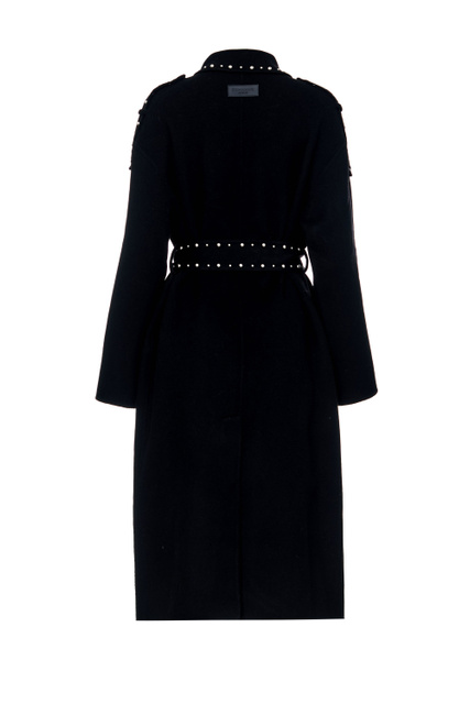 Пальто из шерсти с декором|Основной цвет:Черный|Артикул:D41ED001CCEO4 | Фото 2