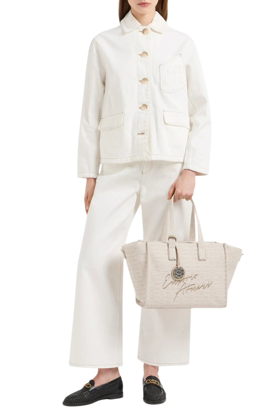Женский Emporio Armani Куртка джинсовая из хлопка (цвет ), артикул EW000726-AF12426 | Фото 2