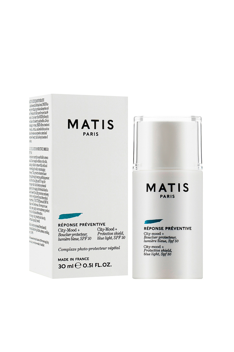 Не имеет пола MATIS Защитное средство для лица от синего света REPONSE PREVENTIVE/City-Mood + SPF50,  30 мл (цвет ), артикул A0510081 | Фото 1