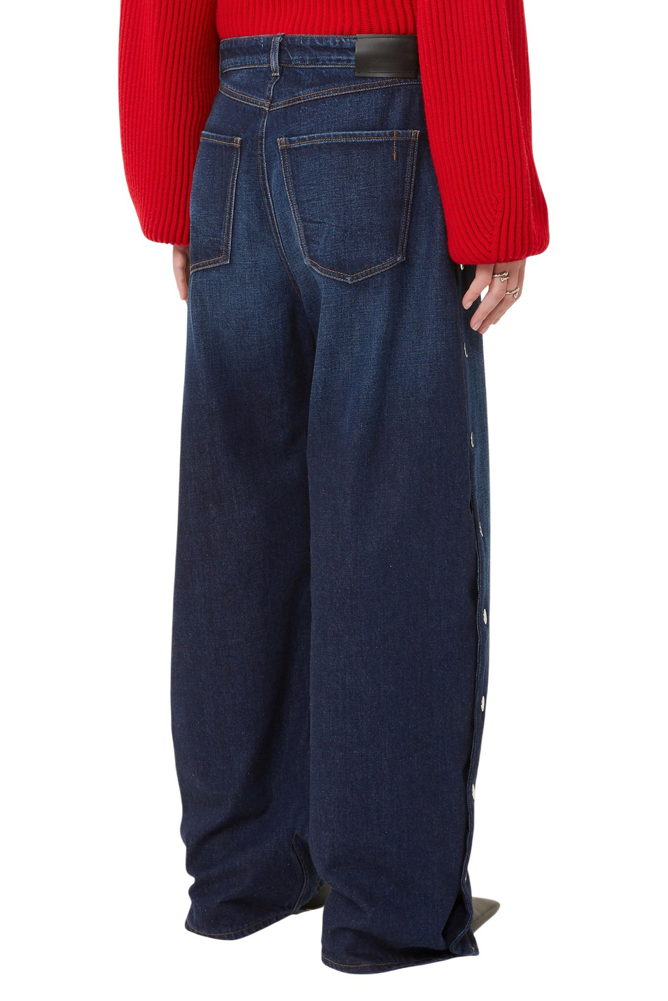 Джинсы LICHENE с отделкаой кнопками|Основной цвет:Синий Женский Sportmax Джинсы LICHENE с отделкаой кнопками (цвет ), артикул 2522186212 | Фото 4