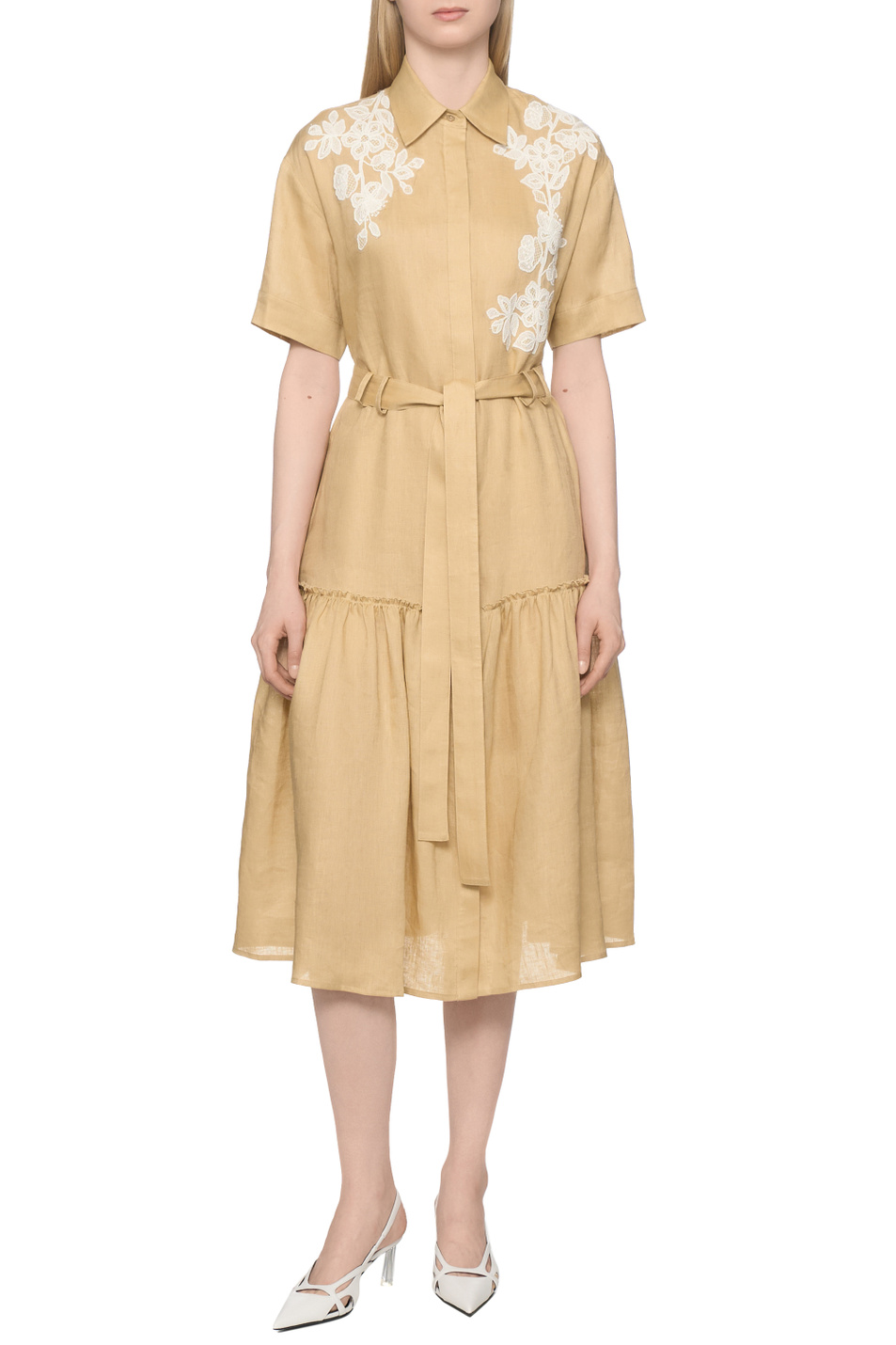 Женский Ermanno Firenze Платье с вышивкой (цвет ), артикул D48EQ060CCET6 | Фото 4