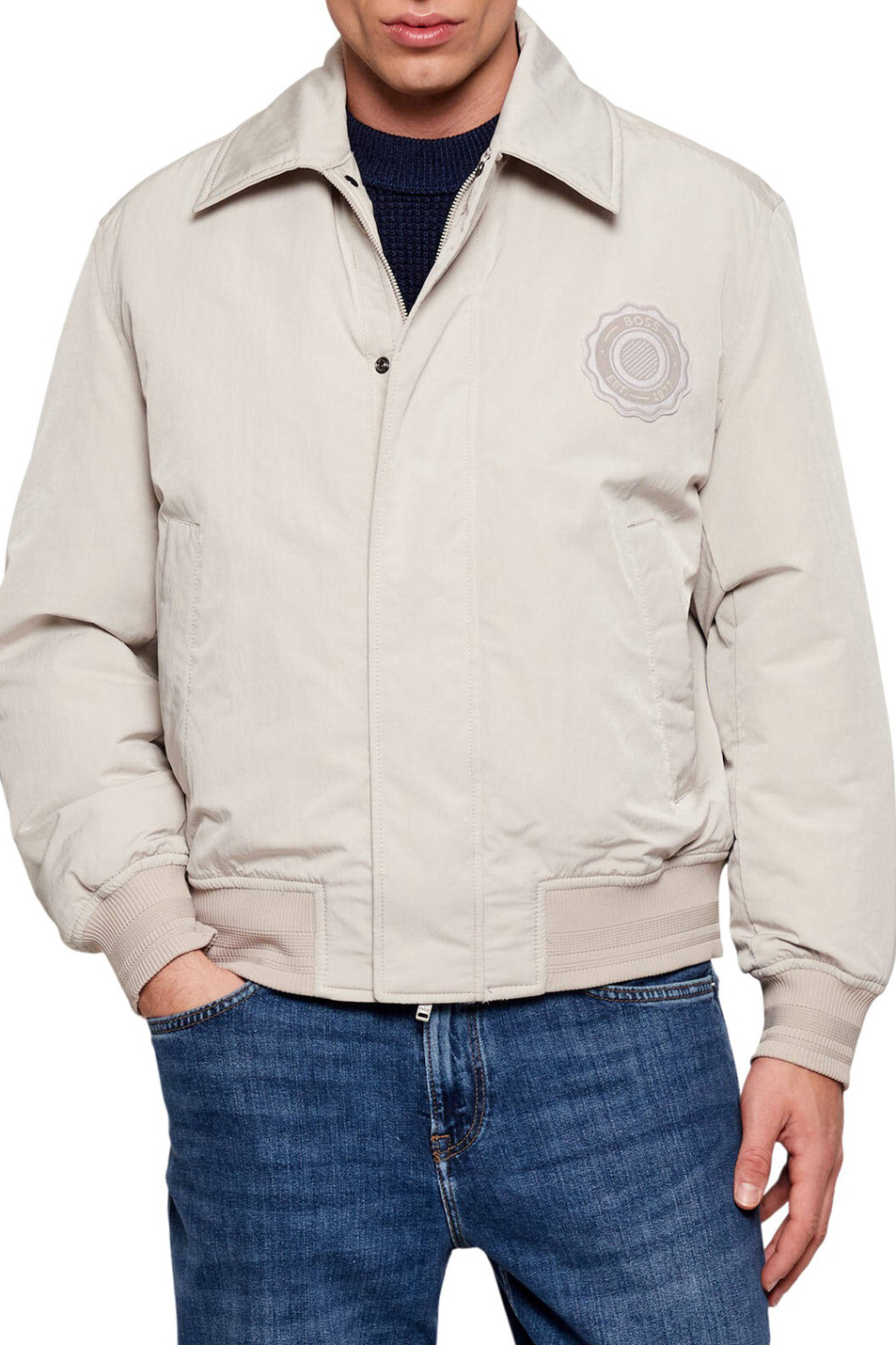 Куртка Ohot с логотипом|Основной цвет:Бежевый Мужской BOSS Куртка Ohot с логотипом (цвет ), артикул 50556000 | Фото 4