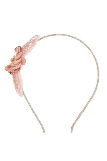 Обруч для волос с объемным цветком|Основной цвет:Розовый|Артикул:110439 | Фото 2