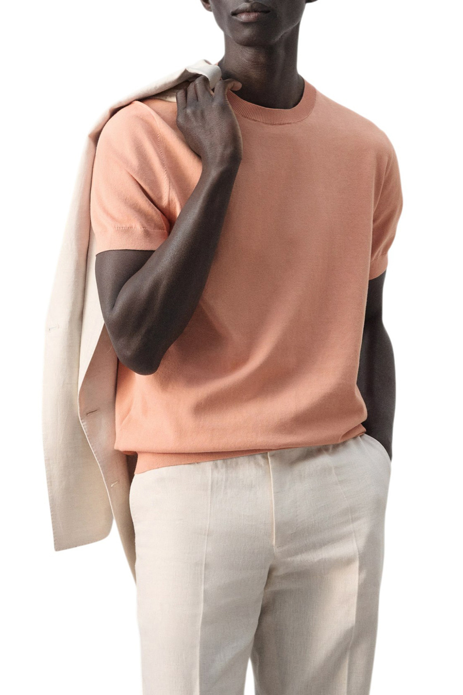 Мужской Mango Man Джемпер ARRAONA однотонный (цвет ), артикул 27061281 | Фото 3