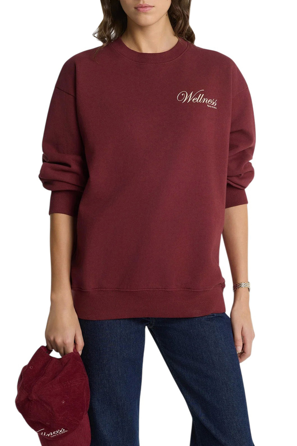 Женский Sporty & Rich Свитшот Soho из хлопка (цвет ), артикул ST07162083RE10 | Фото 2