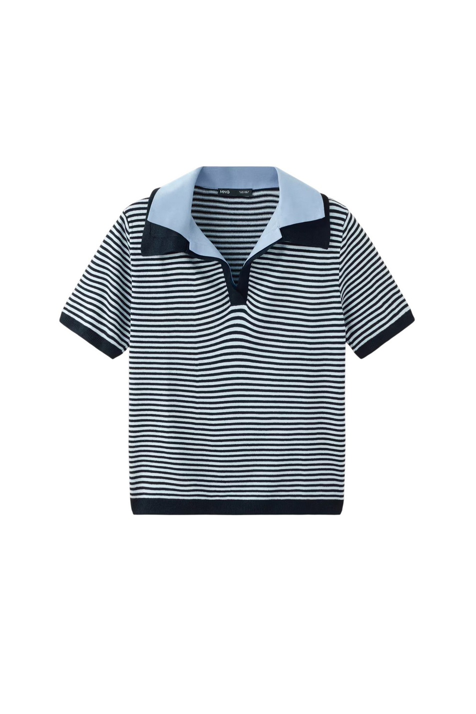 Женский Mango Джемпер-поло CESAR в полоску (цвет ), артикул 27054100 | Фото 1
