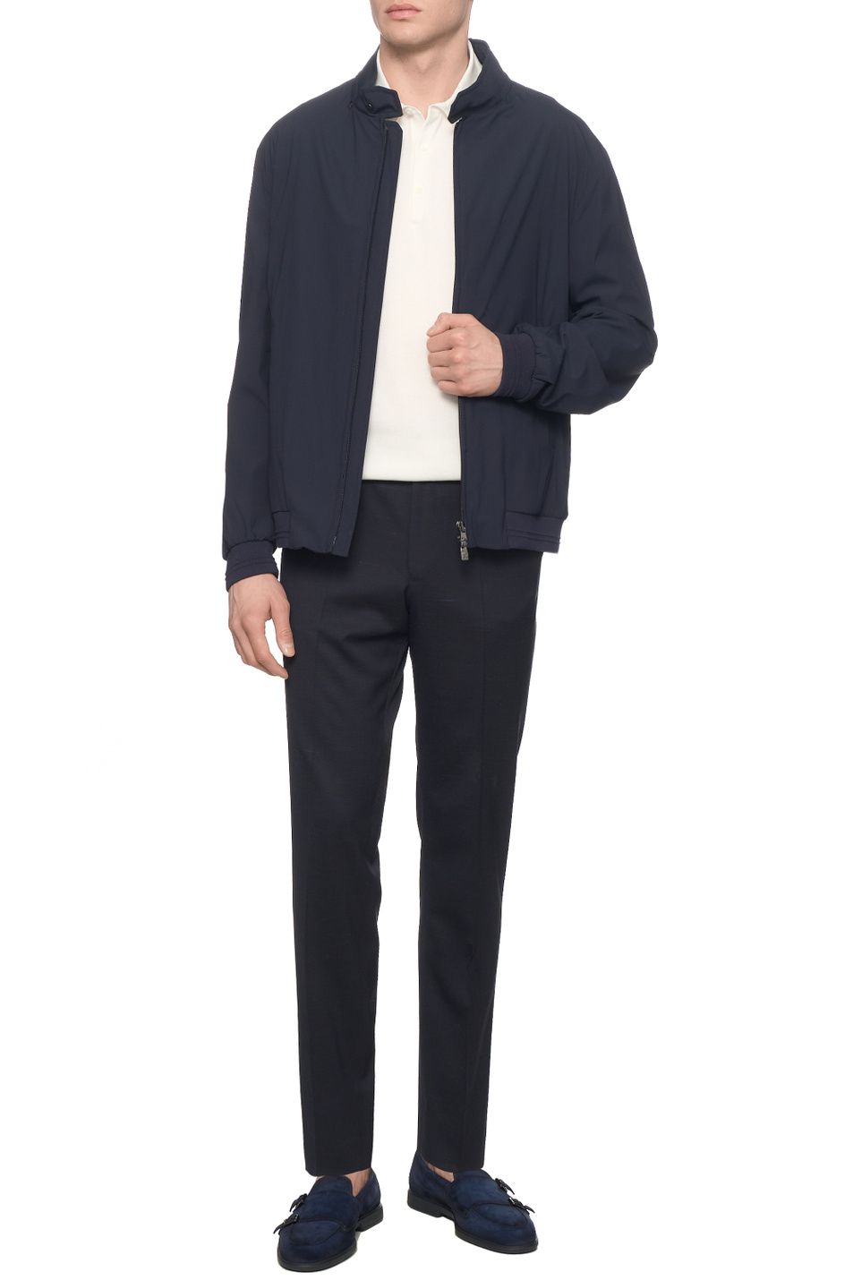 Мужской Corneliani Брюки из шерсти и льна (цвет ), артикул 274L25-2718552 | Фото 3