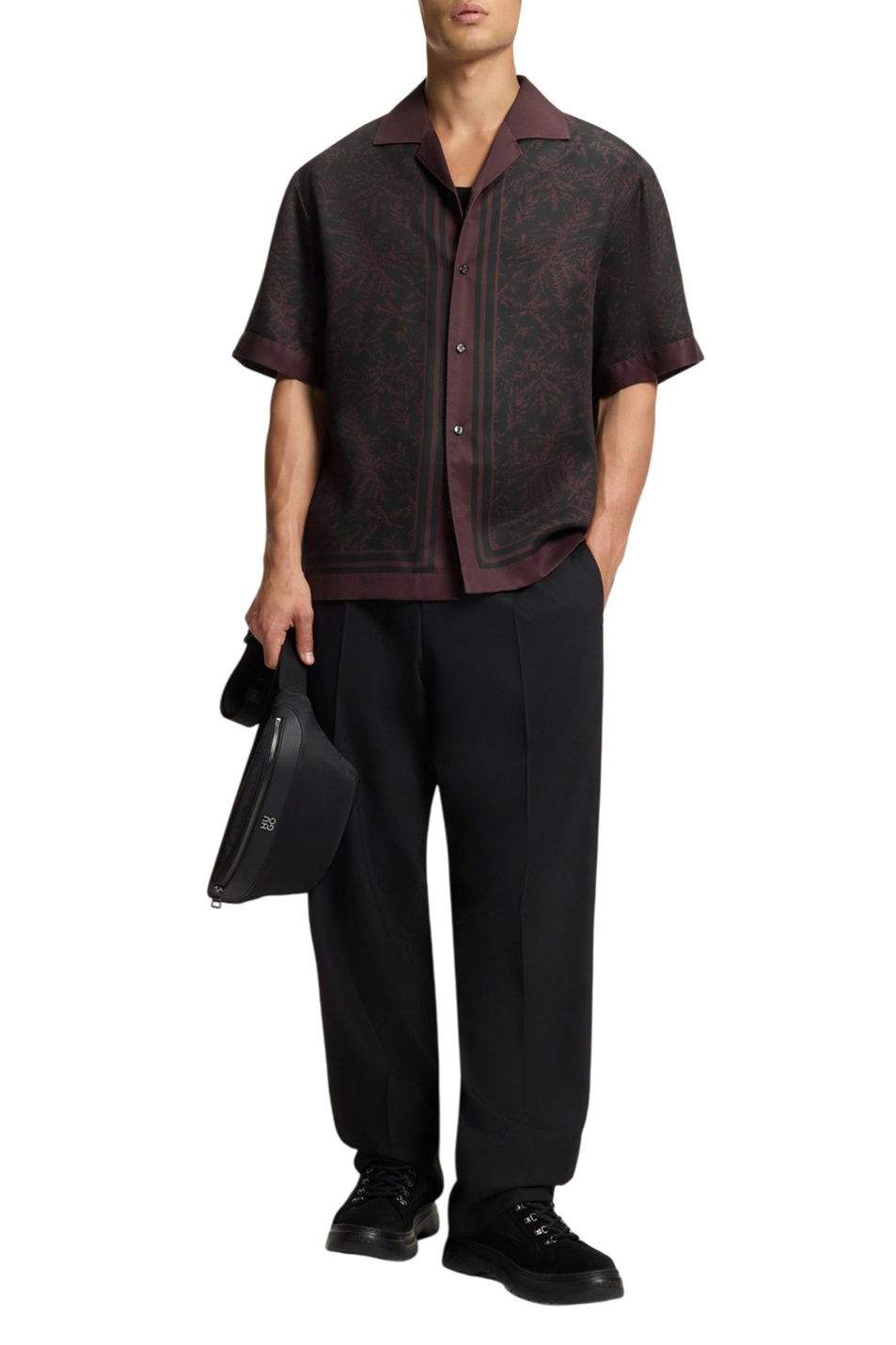 Рубашка Espino с принтом|Основной цвет:Бордовый Мужской HUGO Рубашка Espino с принтом (цвет ), артикул 50555778 | Фото 2