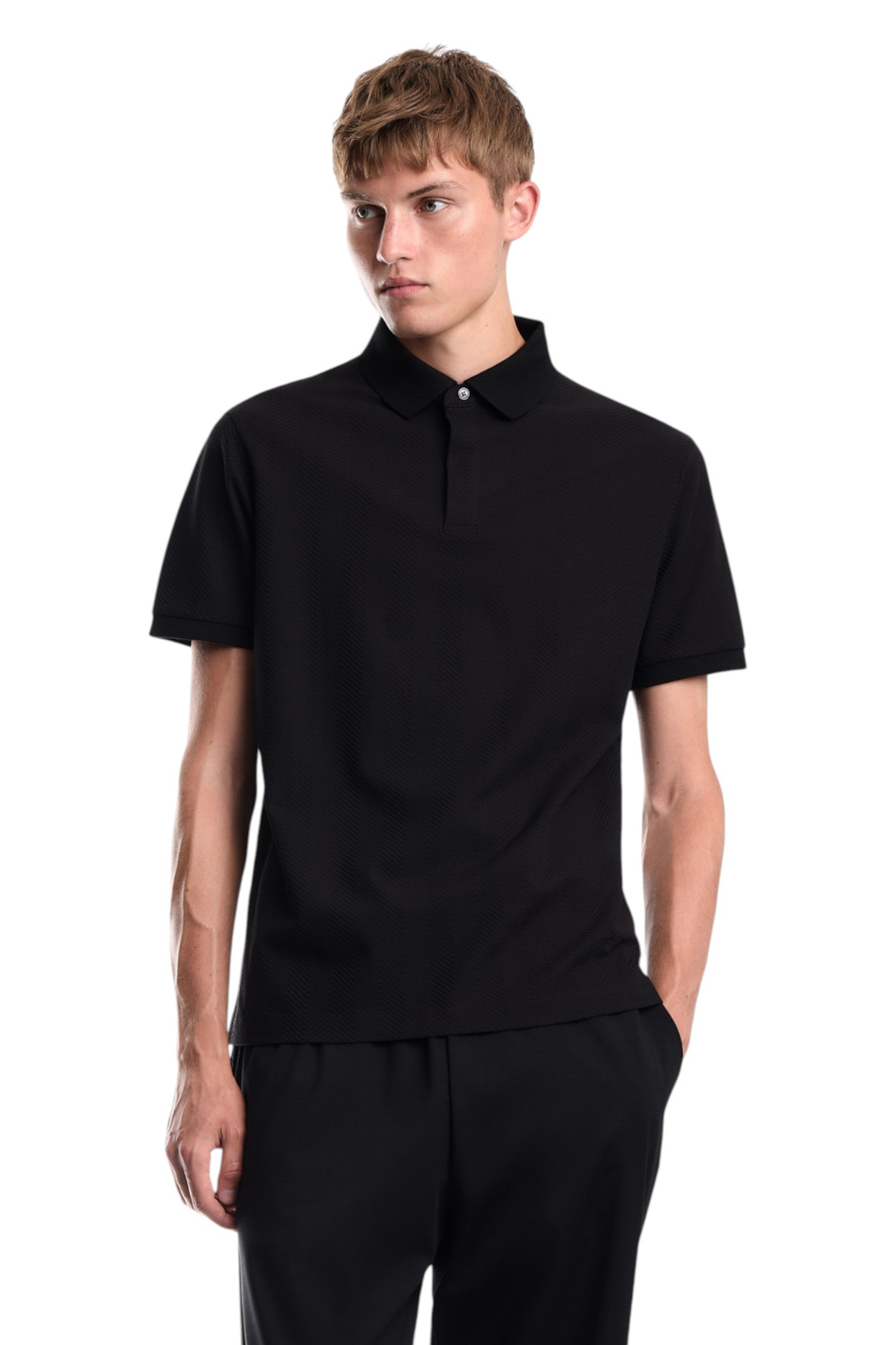 Мужской Emporio Armani Поло из жаккардового джерси (цвет ), артикул EM007039-AF10762 | Фото 4