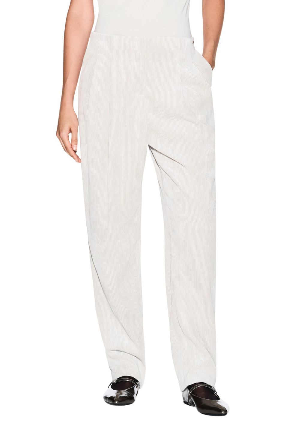 Брюки вельветовые|Основной цвет:Бежевый Женский Armani Exchange Брюки вельветовые (цвет ), артикул XW001268-AF16202 | Фото 3