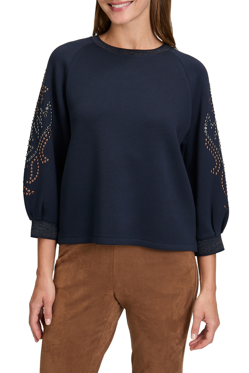 Джемпер со стразами|Основной цвет:Синий Женский Betty Barclay Джемпер со стразами (цвет ), артикул 2582/1499 | Фото 4