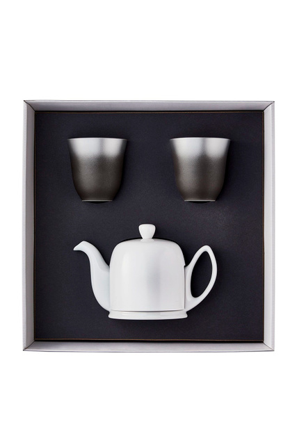 Набор чайный на 2 персоны Salam Monochrome (3 предмета)|Основной цвет:Белый|Артикул:242329 | Фото 1