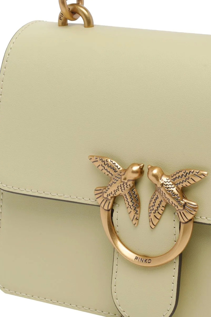 Сумка LOVE ONE из натуральной кожи|Основной цвет:Бежевый Женский Pinko Сумка LOVE ONE из натуральной кожи (цвет ), артикул 100071A0F1 | Фото 4