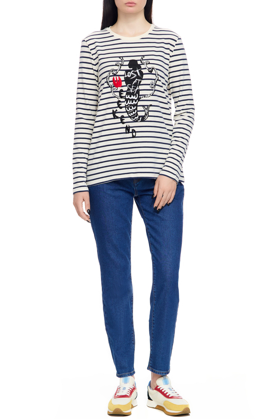 Женский Weekend Max Mara Лонгслив SIAMESE из эластичного хлопка с принтом (цвет ), артикул 2359460433 | Фото 2