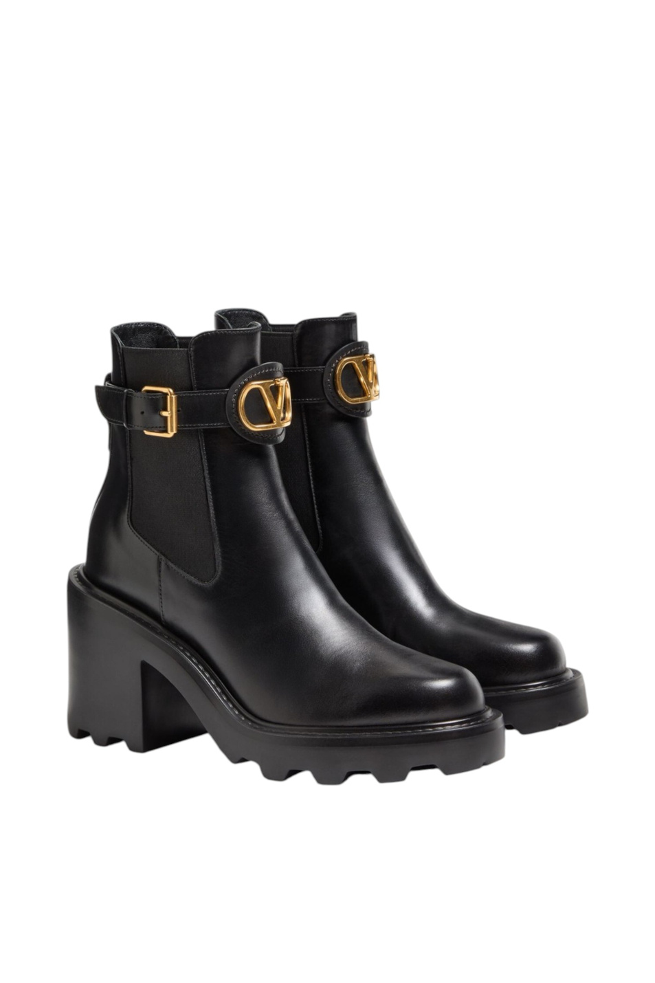 Ботильоны VLogo Signature из натуральной кожи|Основной цвет:Черный Женский Valentino Ботильоны VLogo Signature из натуральной кожи (цвет ), артикул 9W2S0KY9BEK | Фото 2