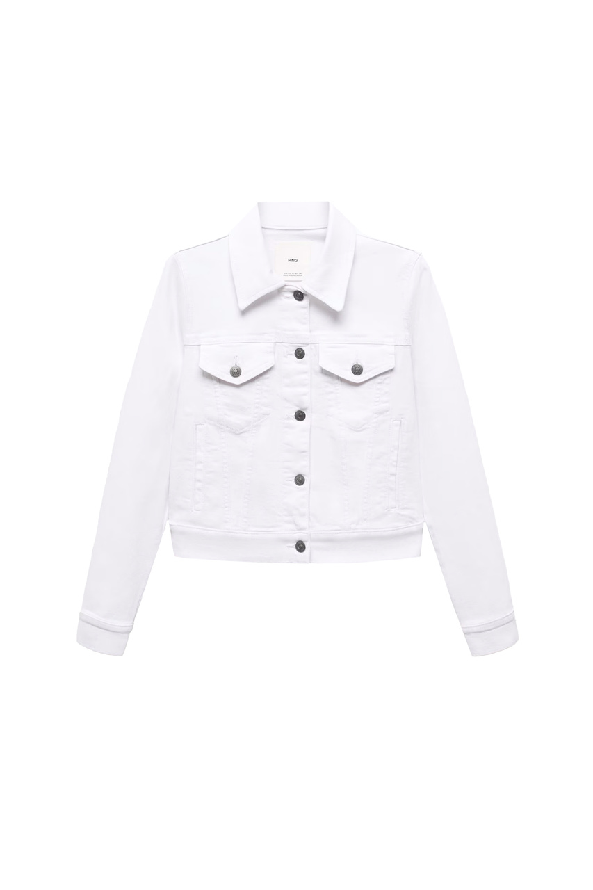 Куртка VICKY джинсовая с карманами|Основной цвет:Белый|Артикул:67097699 | Фото 1