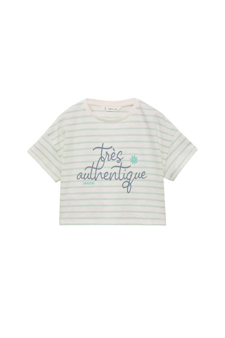 Девочкам Mango Kids Футболка TRES в полоску (цвет ), артикул 87026723 | Фото 1