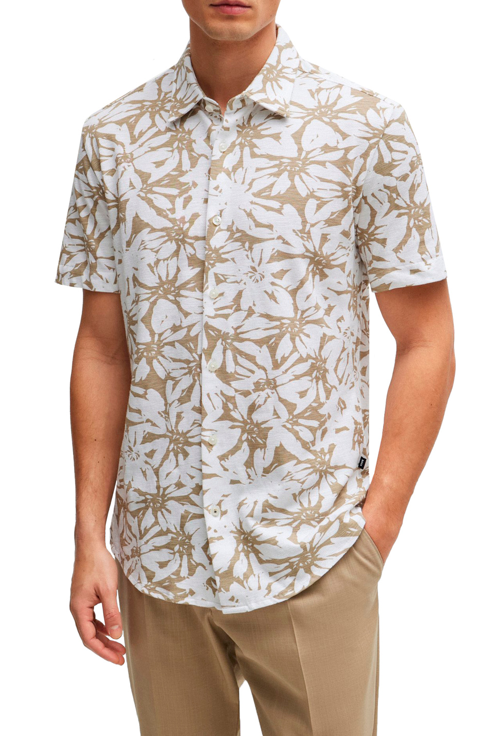 Мужской BOSS Рубашка из натурального хлопка с принтом (цвет ), артикул 50513760 | Фото 3