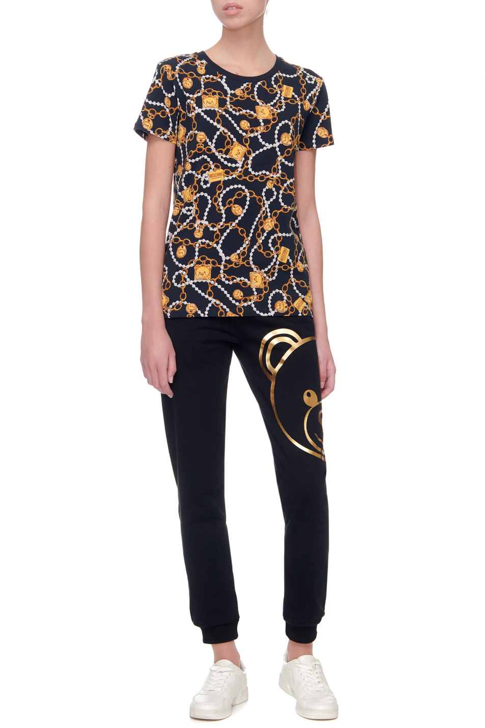 Женский Moschino Футболка из эластичного хлопка с принтом (цвет ), артикул A1902-9009 | Фото 2