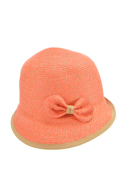 Шляпа с декоративным бантом|Основной цвет:Оранжевый|Артикул:055011-00000 | Фото 1