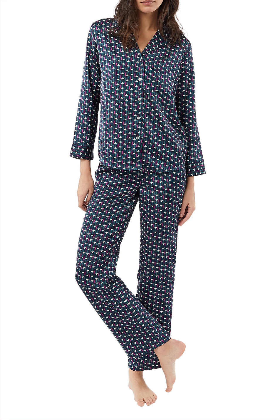 Женский Etam Пижамная рубашка JANNIE с принтом (цвет ), артикул 6537254 | Фото 2