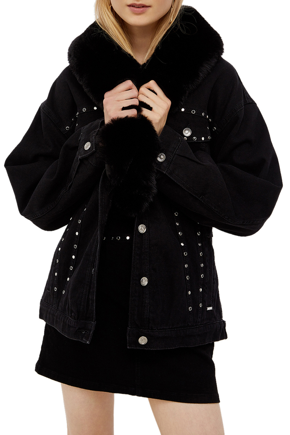 Женский Liu Jo Утепленная джинсовая куртка с карманами и поясом (цвет ), артикул UF1070D4622 | Фото 3