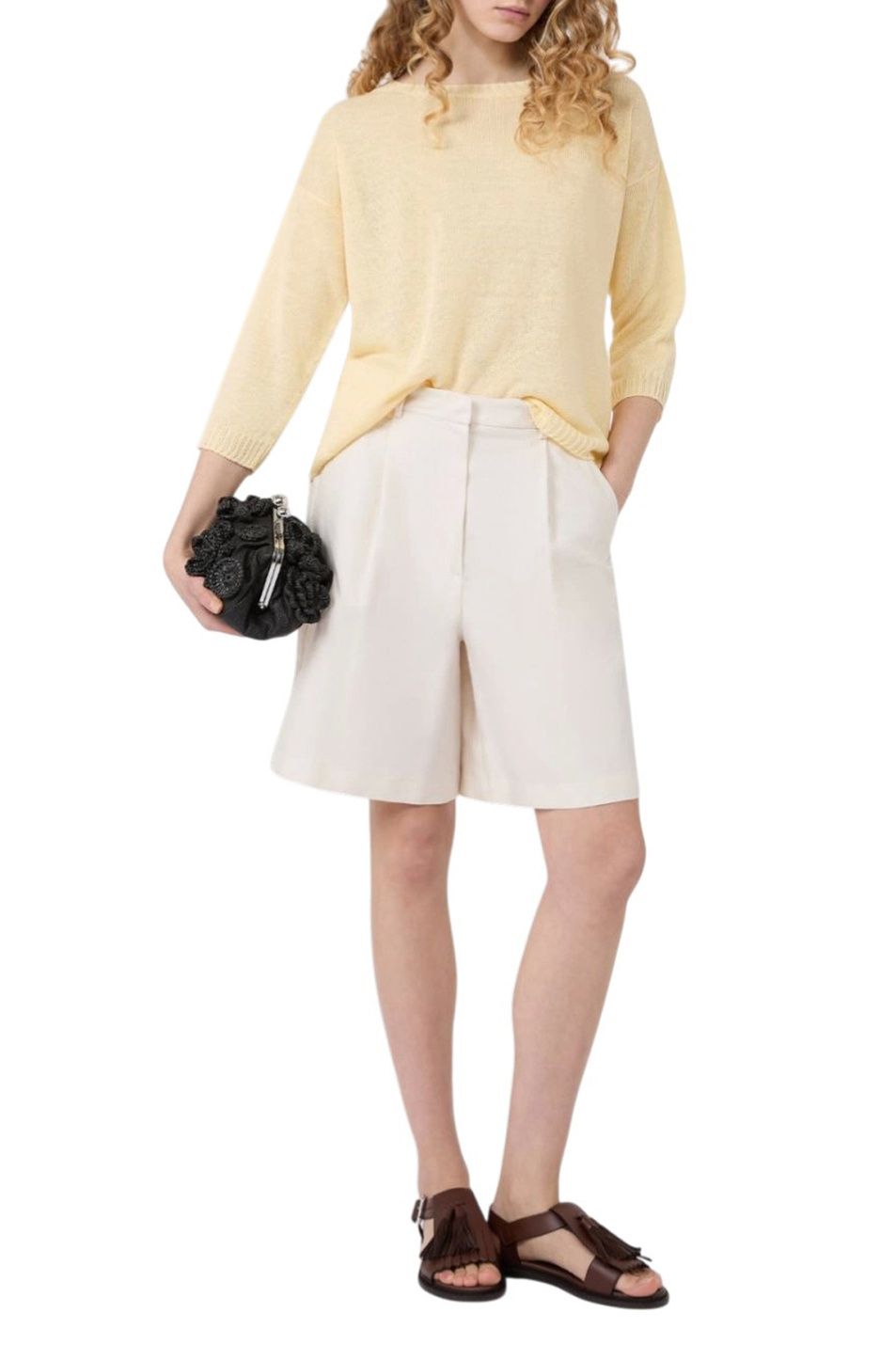 Женский Weekend Max Mara Джемпер CANNONE из льна (цвет ), артикул 2615361052 | Фото 2