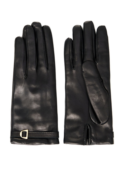 Перчатки PLECTRUM из натуральной кожи|Основной цвет:Черный|Артикул:E7MY0410101 | Фото 1