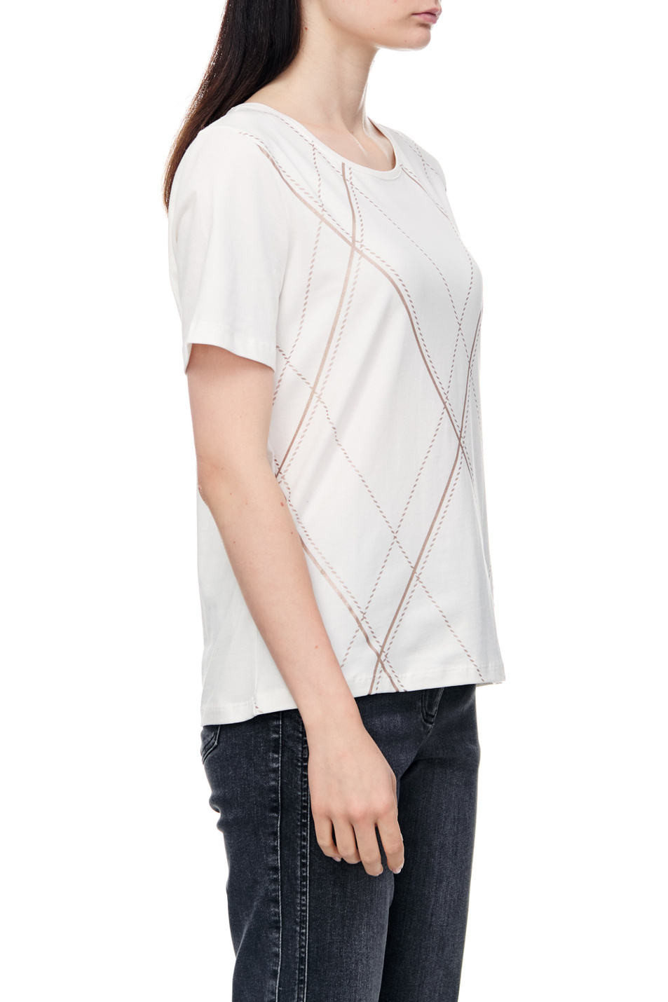 Женский Gerry Weber Футболка из эластичного хлопка (цвет ), артикул 770084-44004 | Фото 5