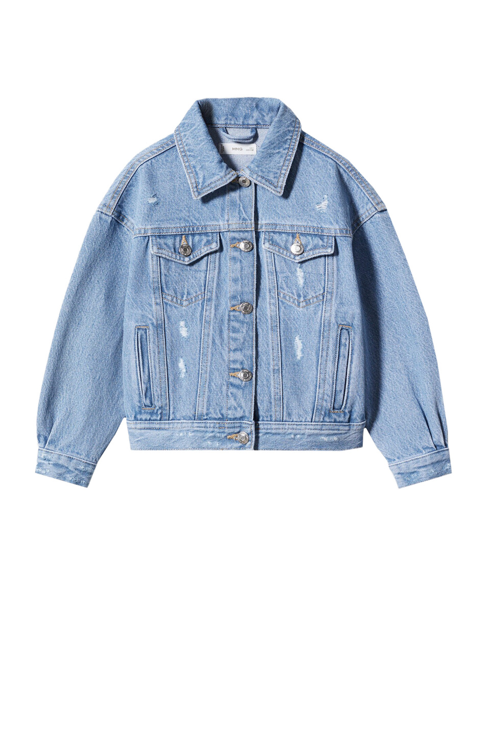 Девочкам Mango Kids Куртка джинсовая ALICE (цвет ), артикул 47082504 | Фото 1