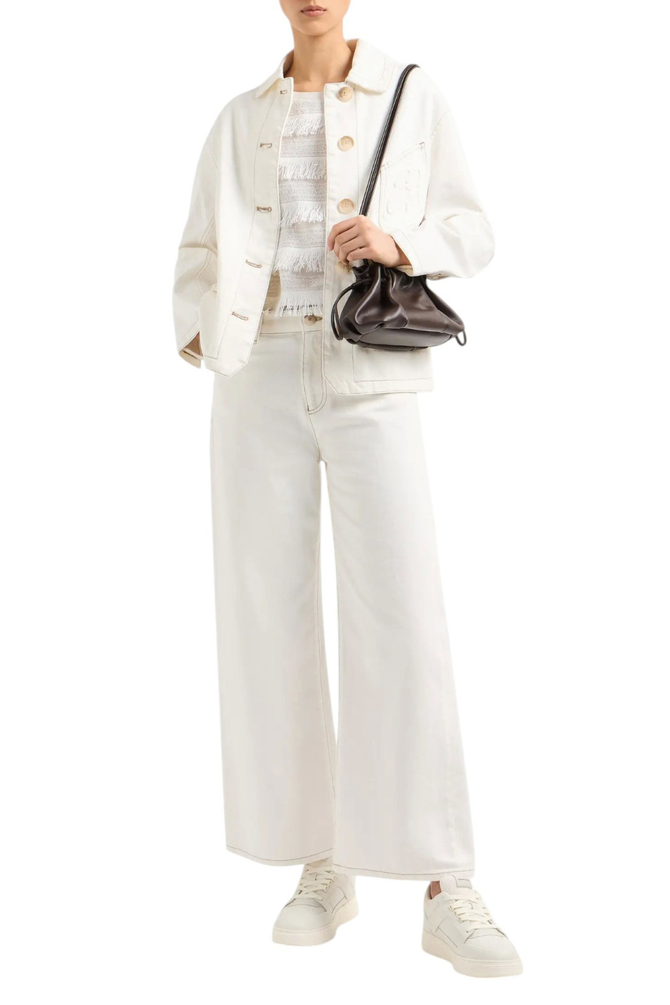 Женский Emporio Armani Футболка из хлопка (цвет ), артикул EW001518-AF12545 | Фото 2