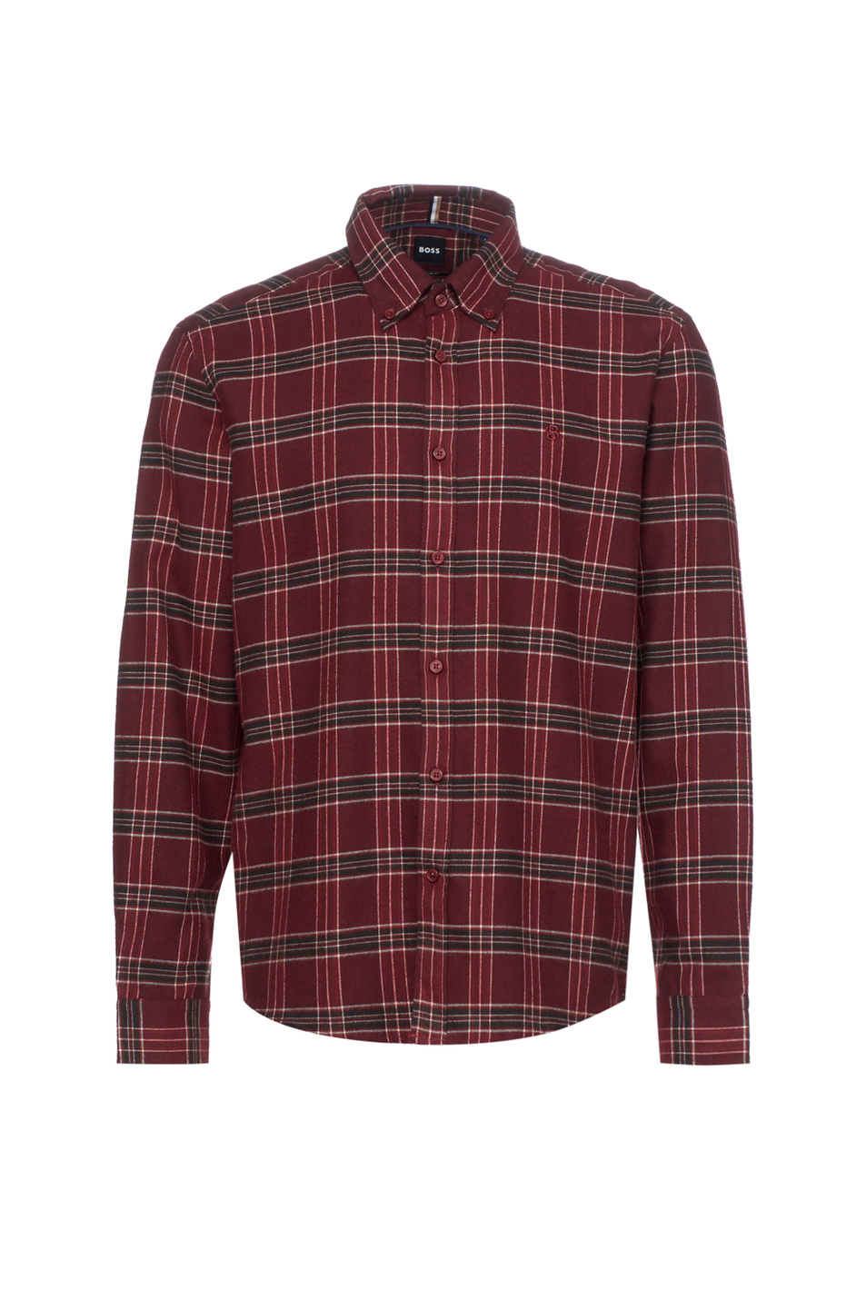 Рубашка LIAM из хлопка|Основной цвет:Бордовый Мужской BOSS Рубашка LIAM из хлопка (цвет ), артикул 50550049 | Фото 1